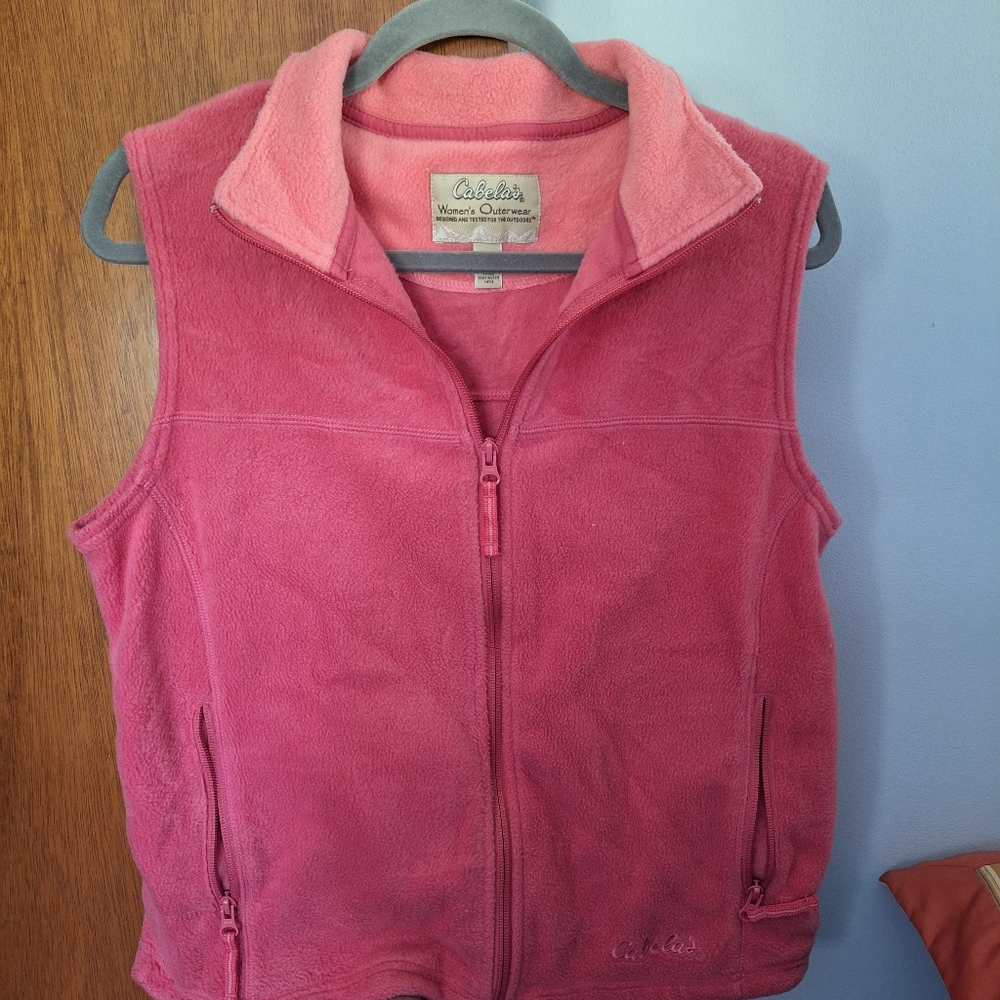Cabela's Women's Vibrant Pink  Fleece Vest Size M